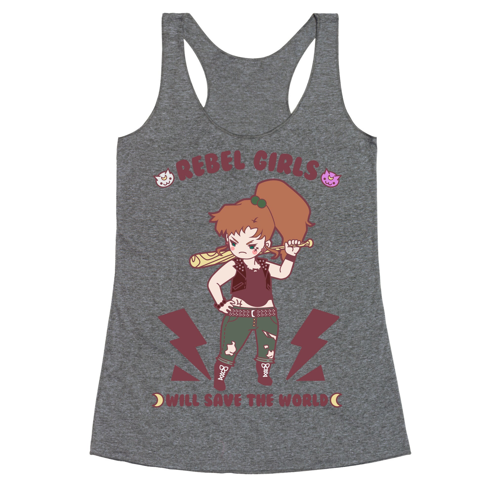 Rebel Girls Will Save The World Jupiter Parody Racerback Tank