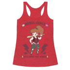 Rebel Girls Will Save The World Jupiter Parody Racerback Tank