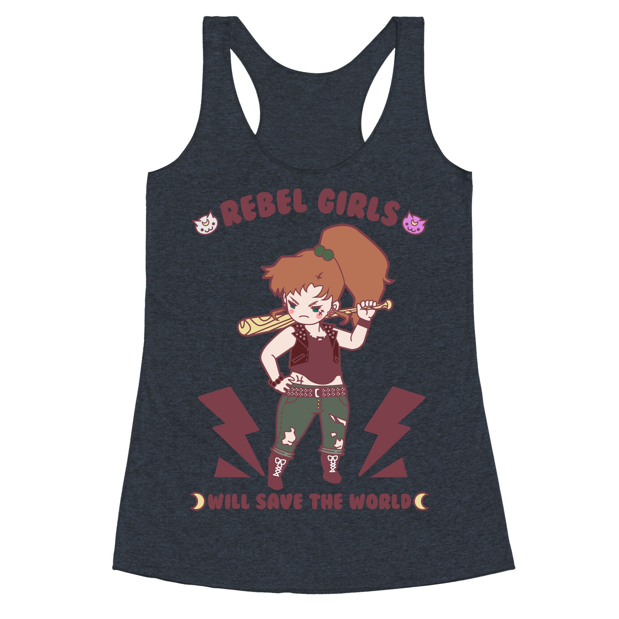 Rebel Girls Will Save The World Jupiter Parody Racerback Tank