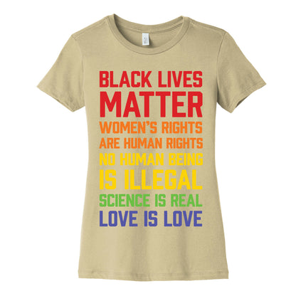 Black Lives Matter List Women's Cotton Tee