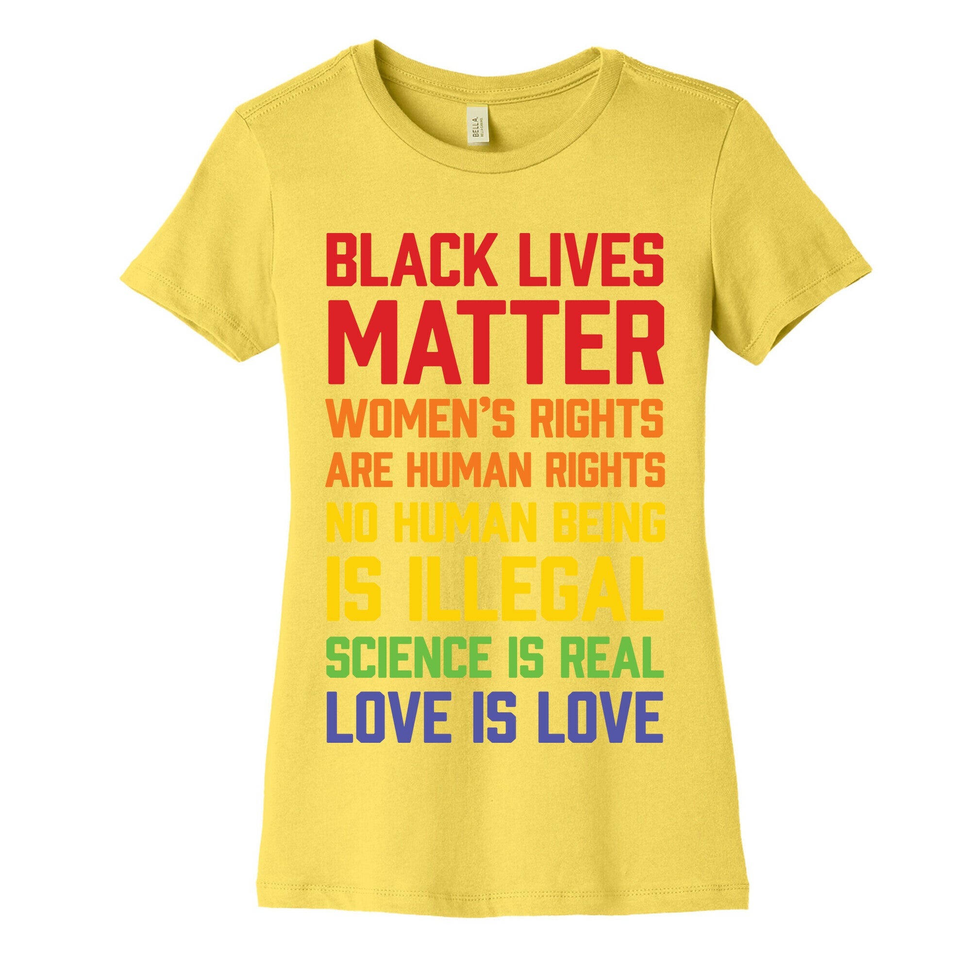 Black Lives Matter List Women's Cotton Tee