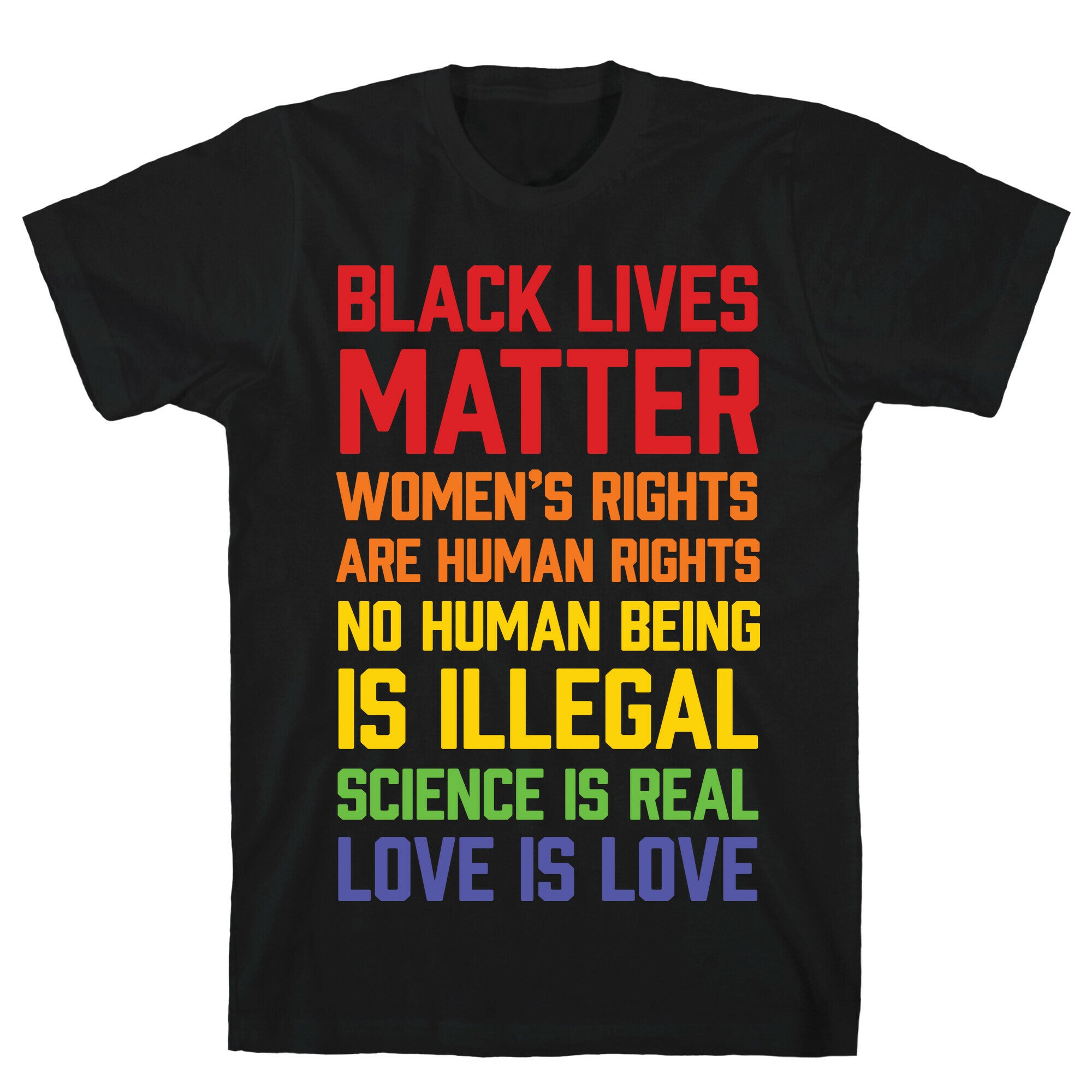 Black Lives Matter List T-Shirt