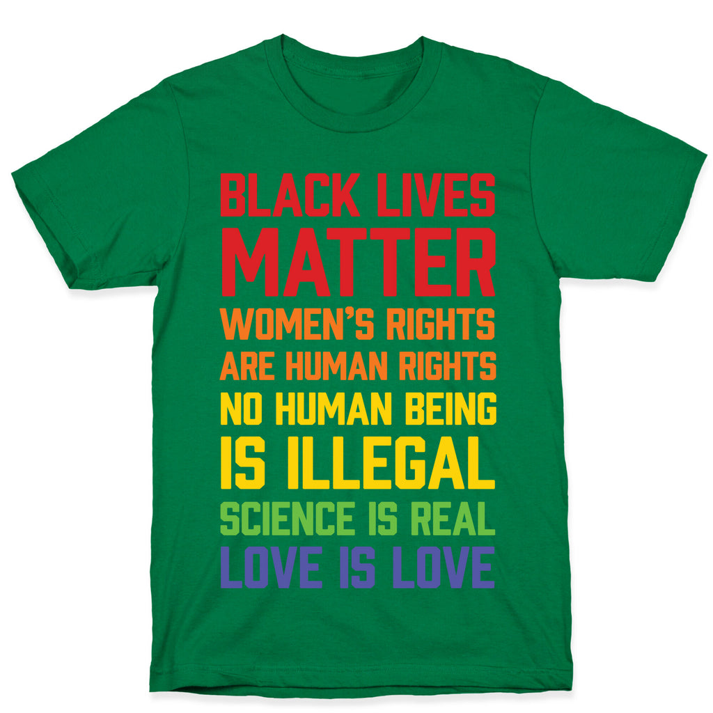 Black Lives Matter List T-Shirt