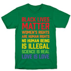 Black Lives Matter List T-Shirt
