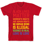 Black Lives Matter List T-Shirt