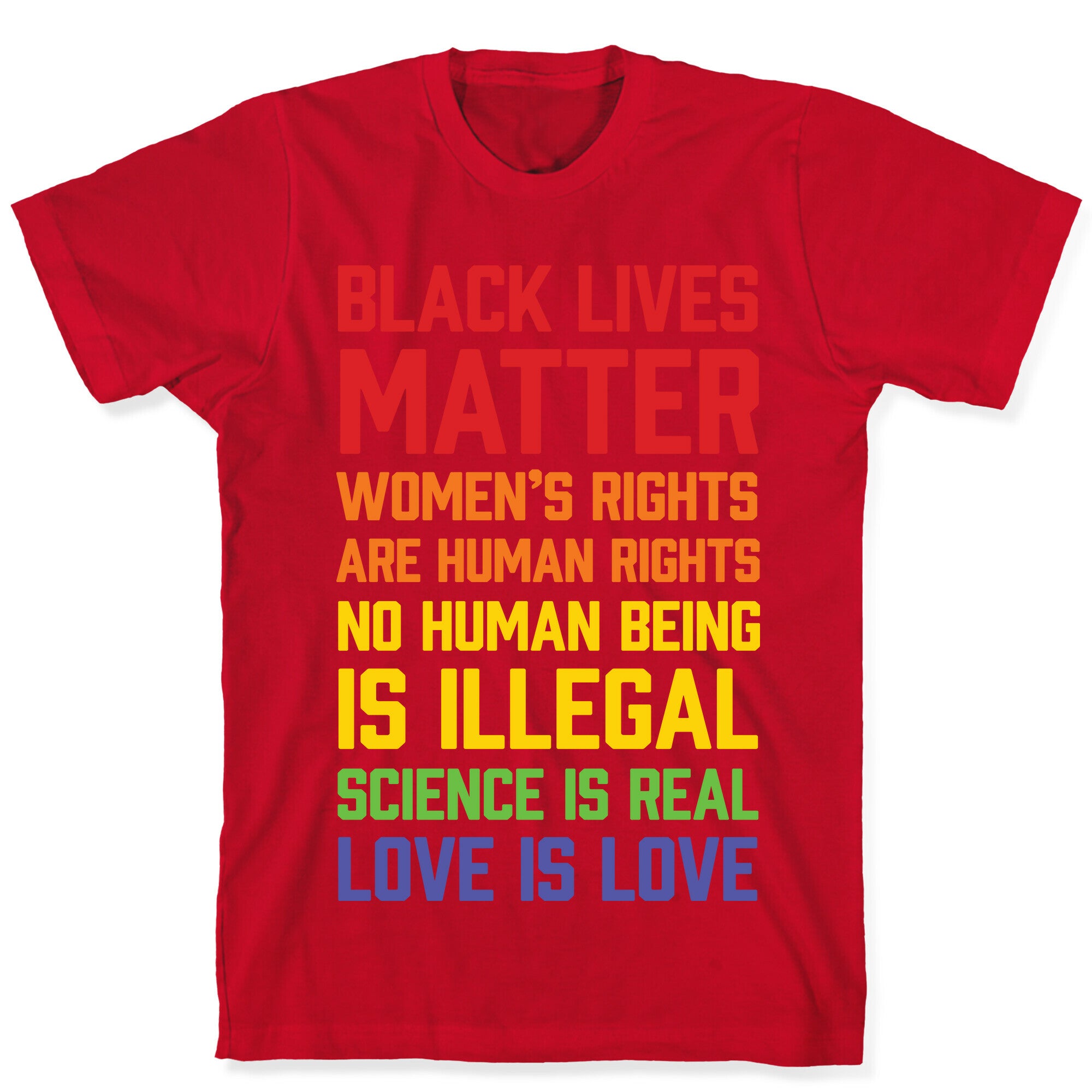 Black Lives Matter List T-Shirt