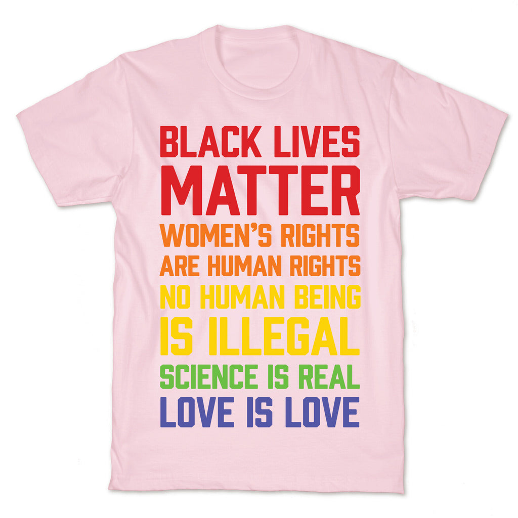 Black Lives Matter List T-Shirt