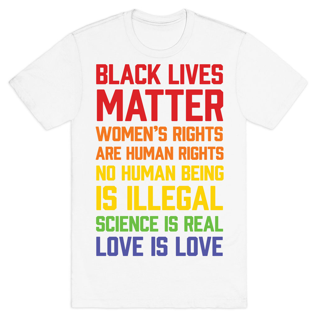 Black Lives Matter List T-Shirt