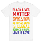 Black Lives Matter List T-Shirt