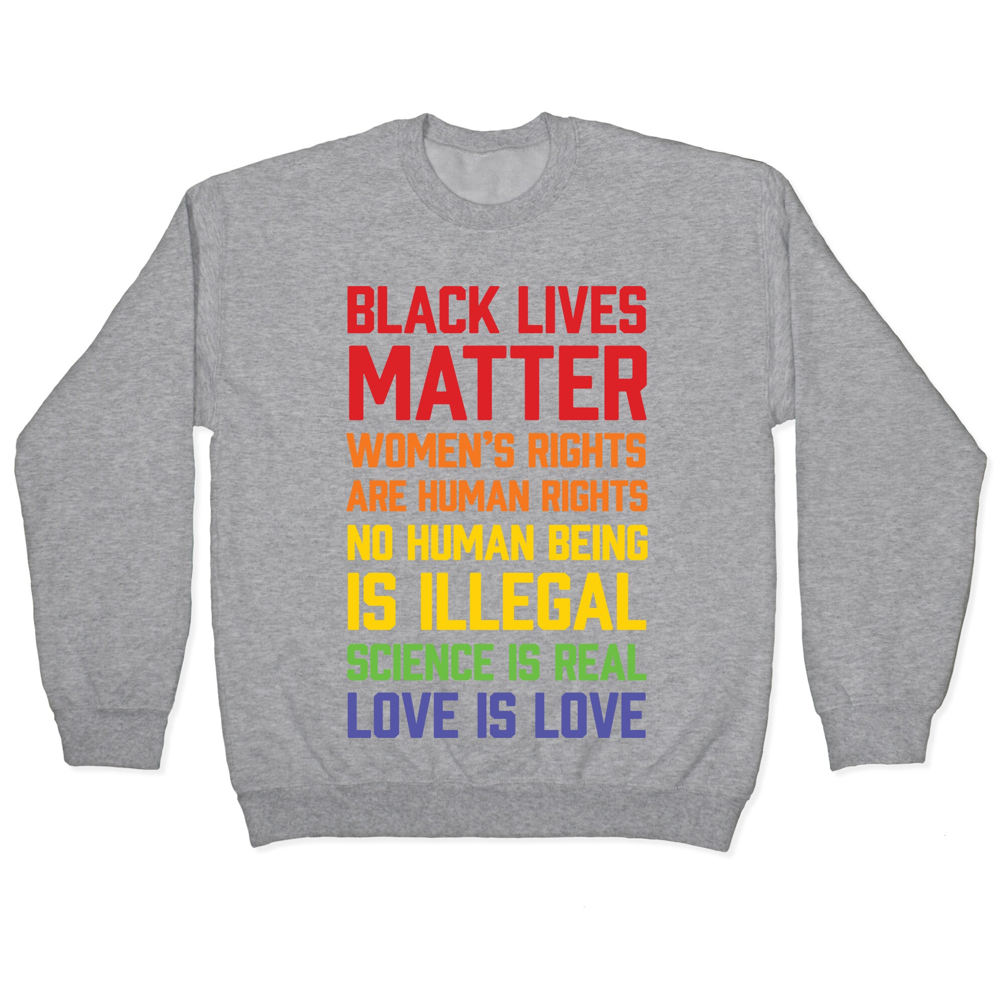 Black Lives Matter List Crewneck Sweatshirt