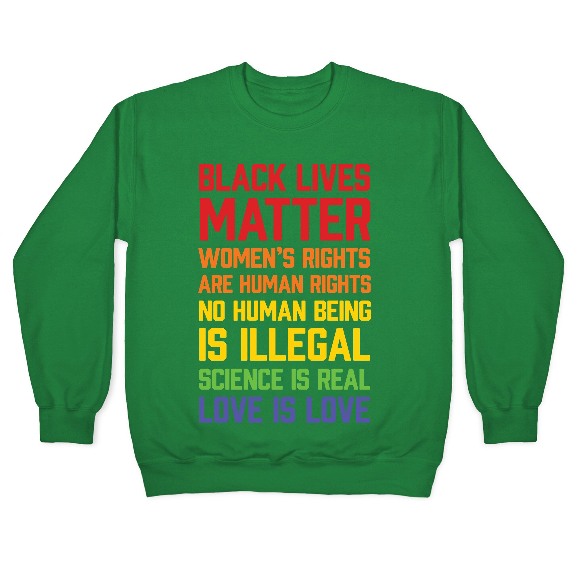 Black Lives Matter List Crewneck Sweatshirt