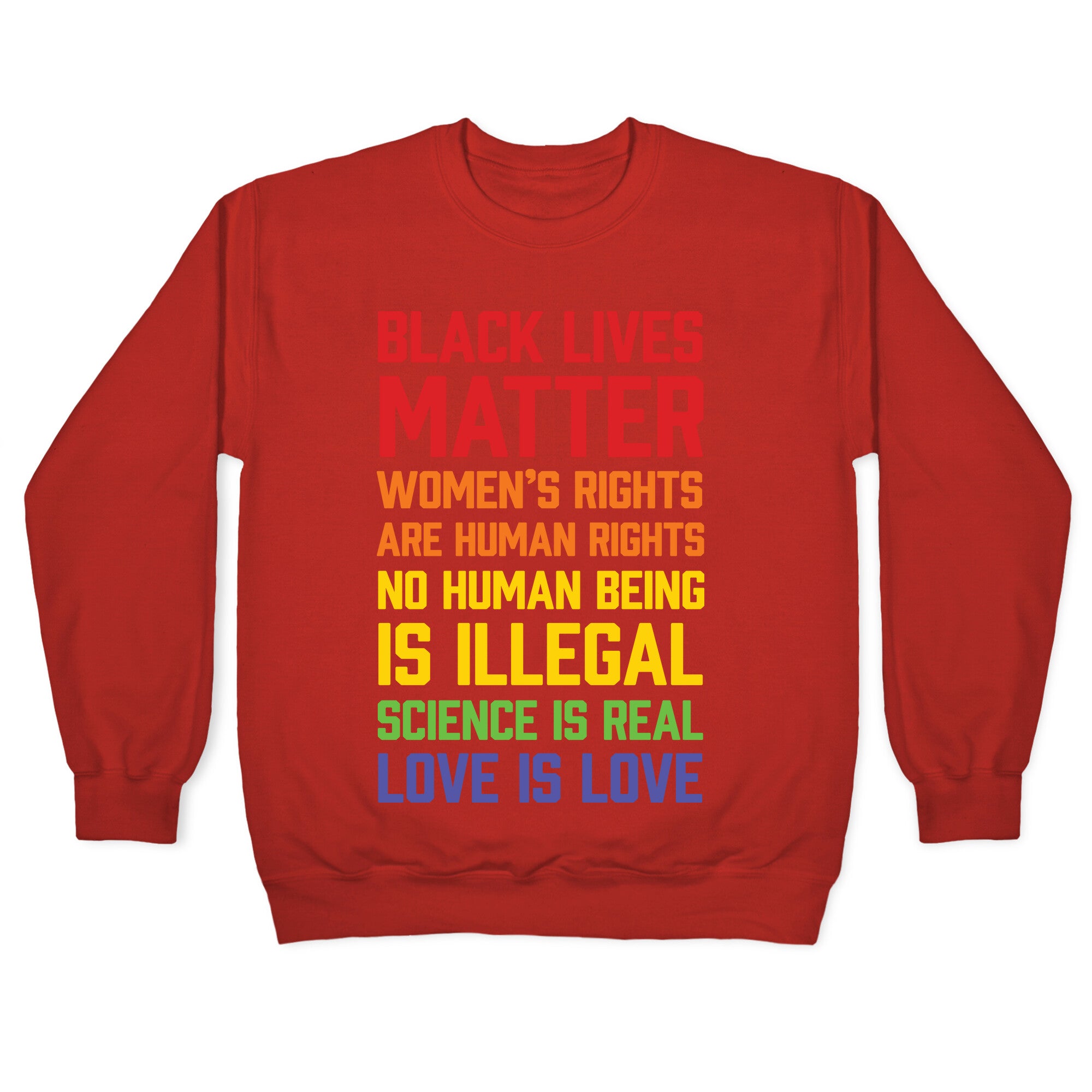 Black Lives Matter List Crewneck Sweatshirt