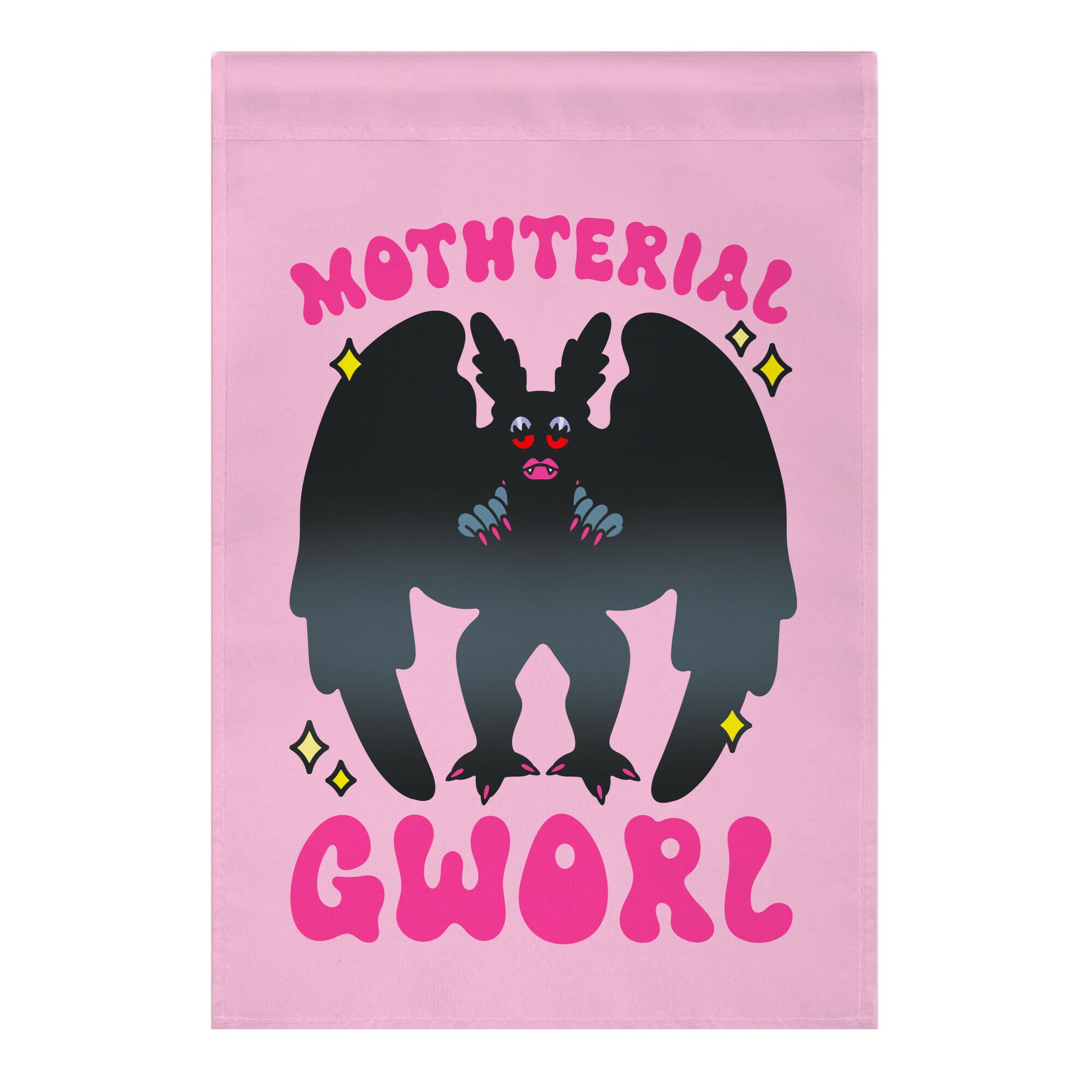 Mothterial Gworl Mothman Parody Garden Flag