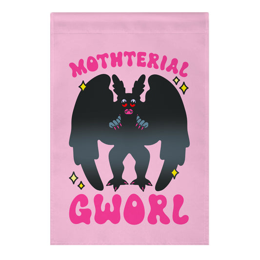 Mothterial Gworl Mothman Parody Garden Flag