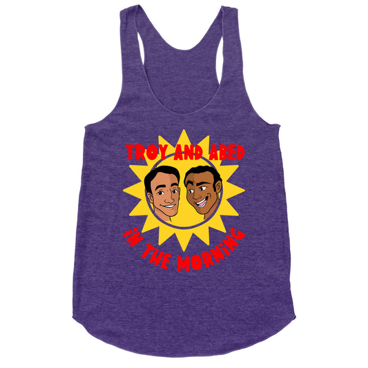 Troy and Abed in the Morning Racerback Tank