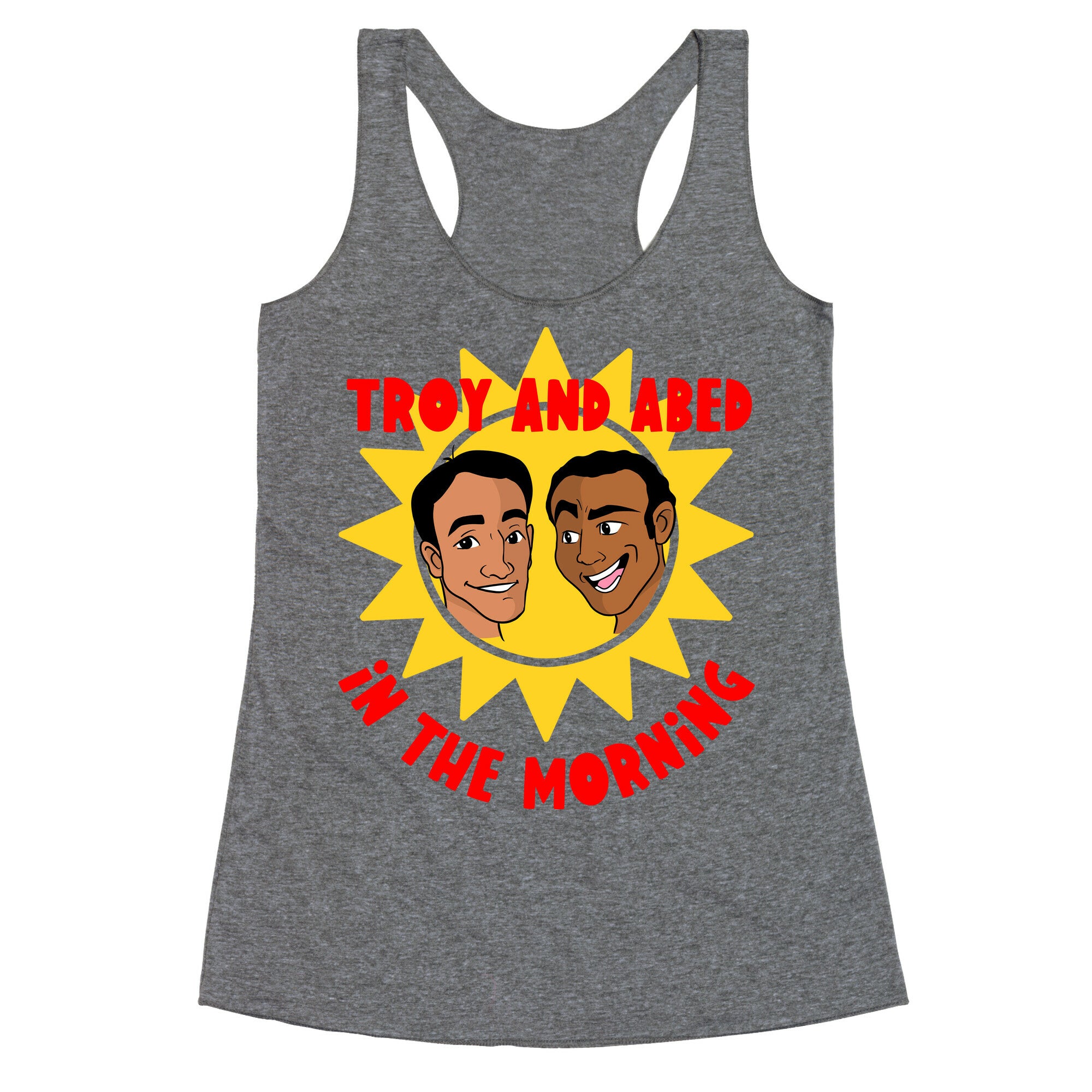 Troy and Abed in the Morning Racerback Tank