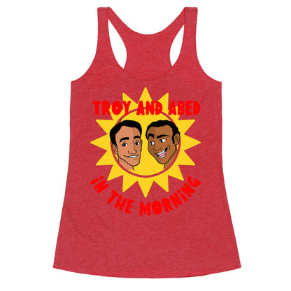 Troy and Abed in the Morning Racerback Tank