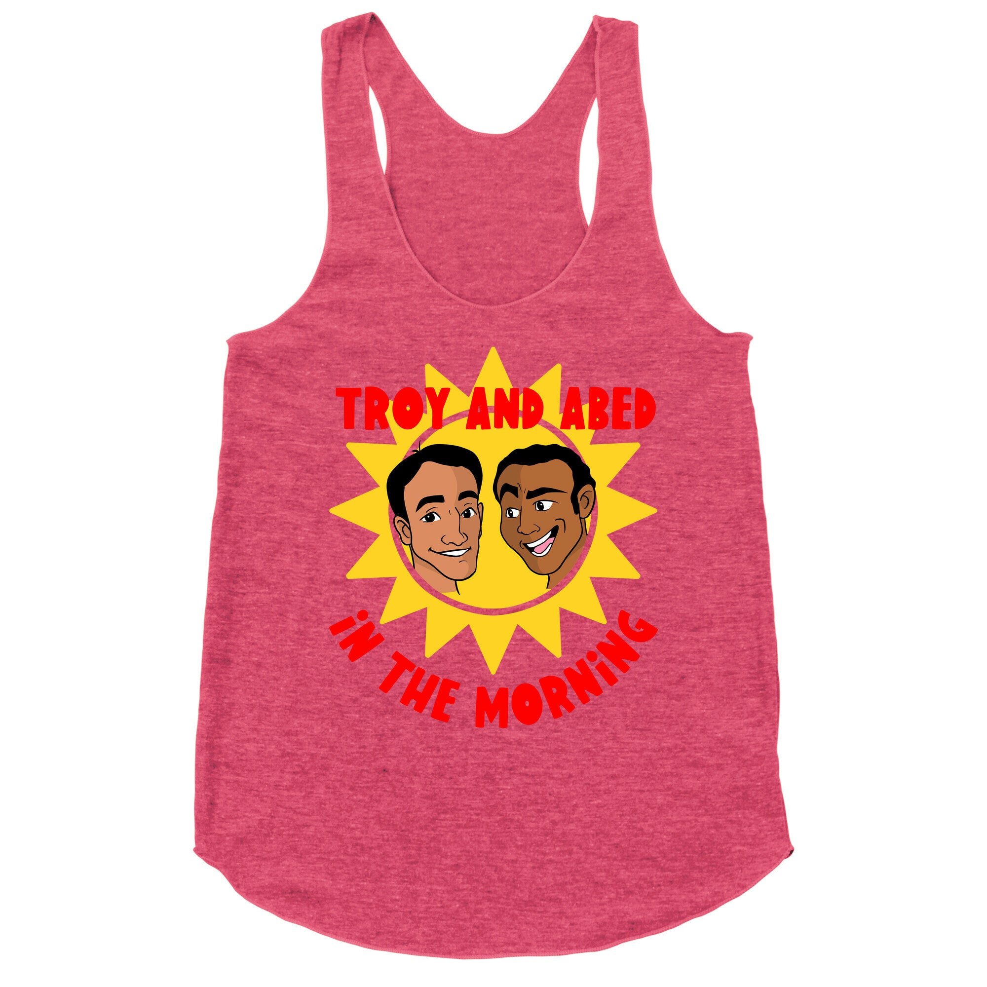 Troy and Abed in the Morning Racerback Tank