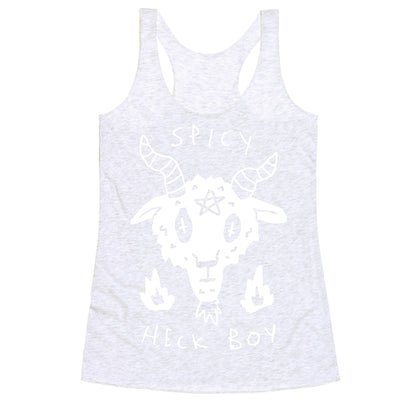 Spicy Heck Boy Satan Racerback Tank