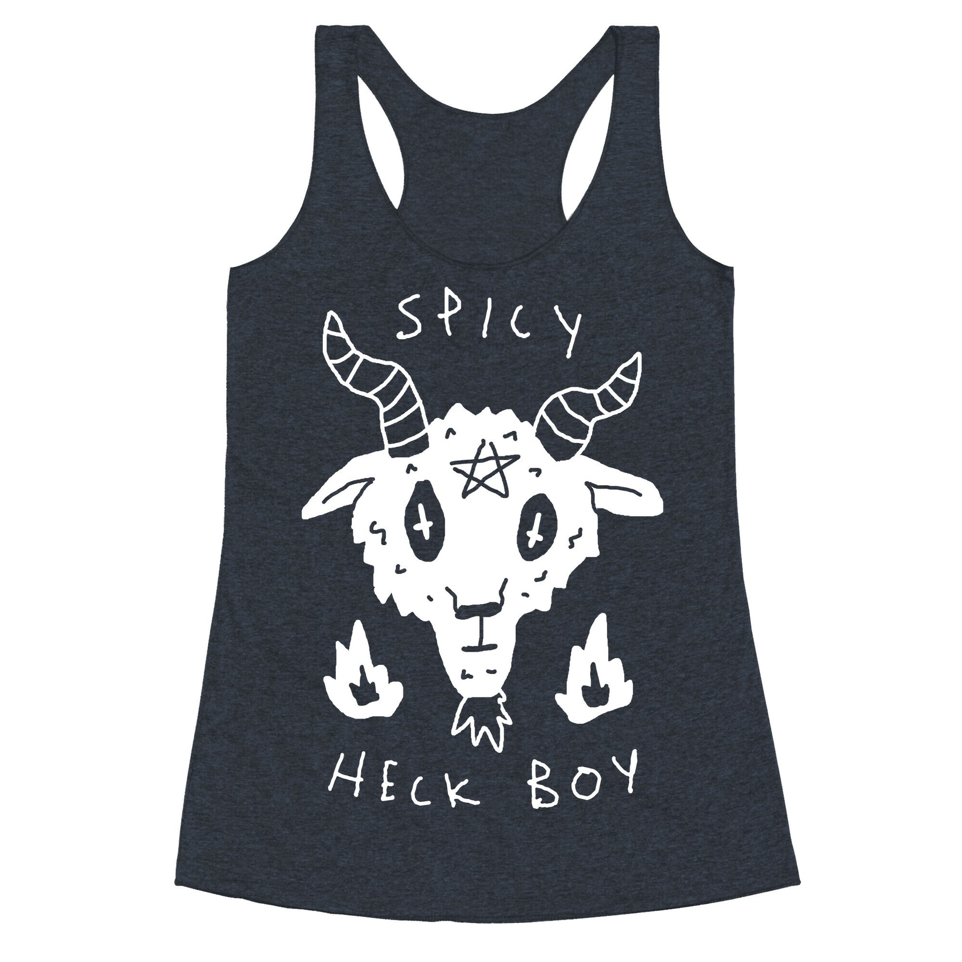 Spicy Heck Boy Satan Racerback Tank