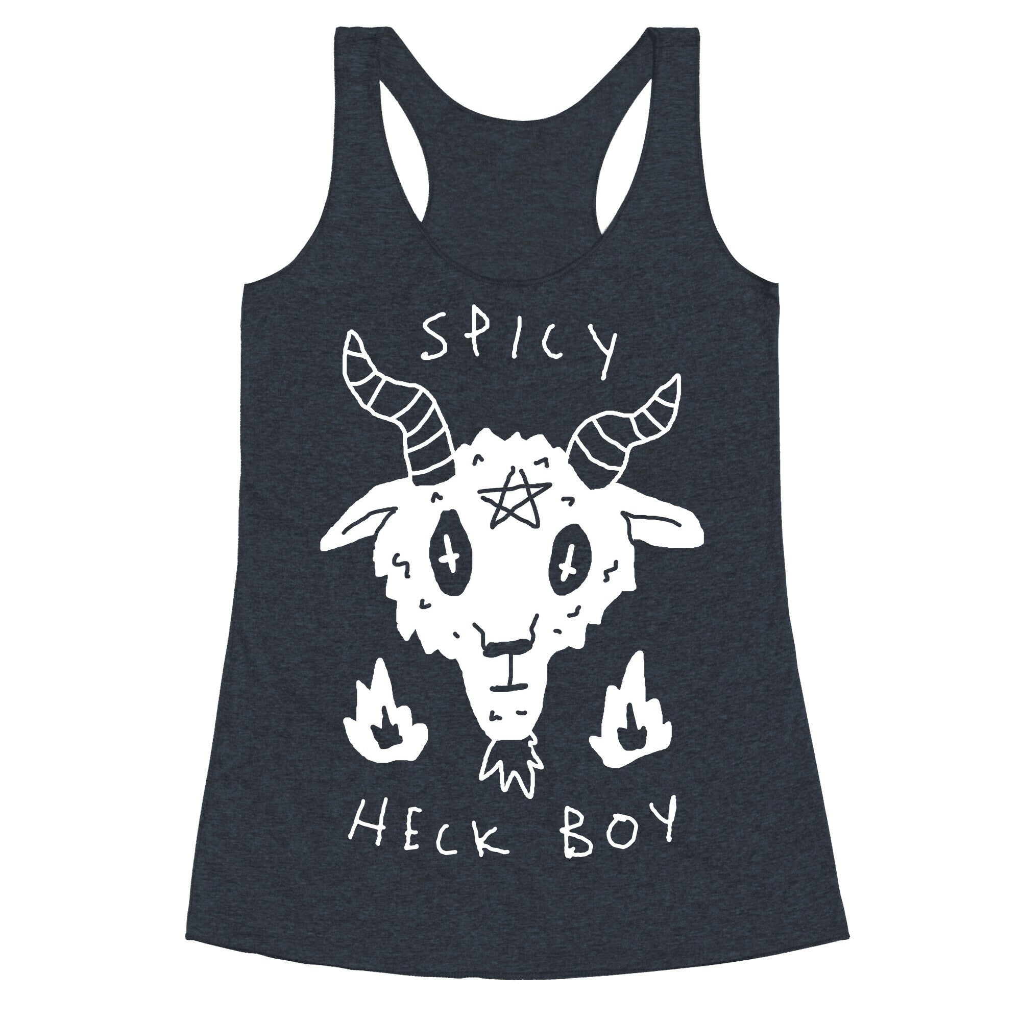 Spicy Heck Boy Satan Racerback Tank