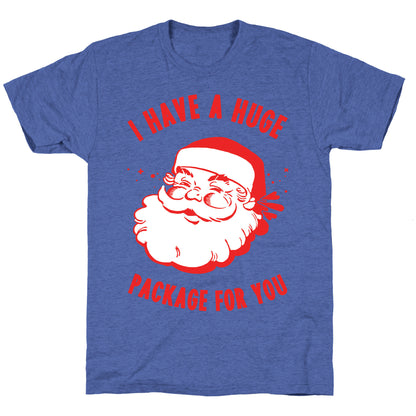 I Have A Huge Package For You Santa Unisex Triblend Tee