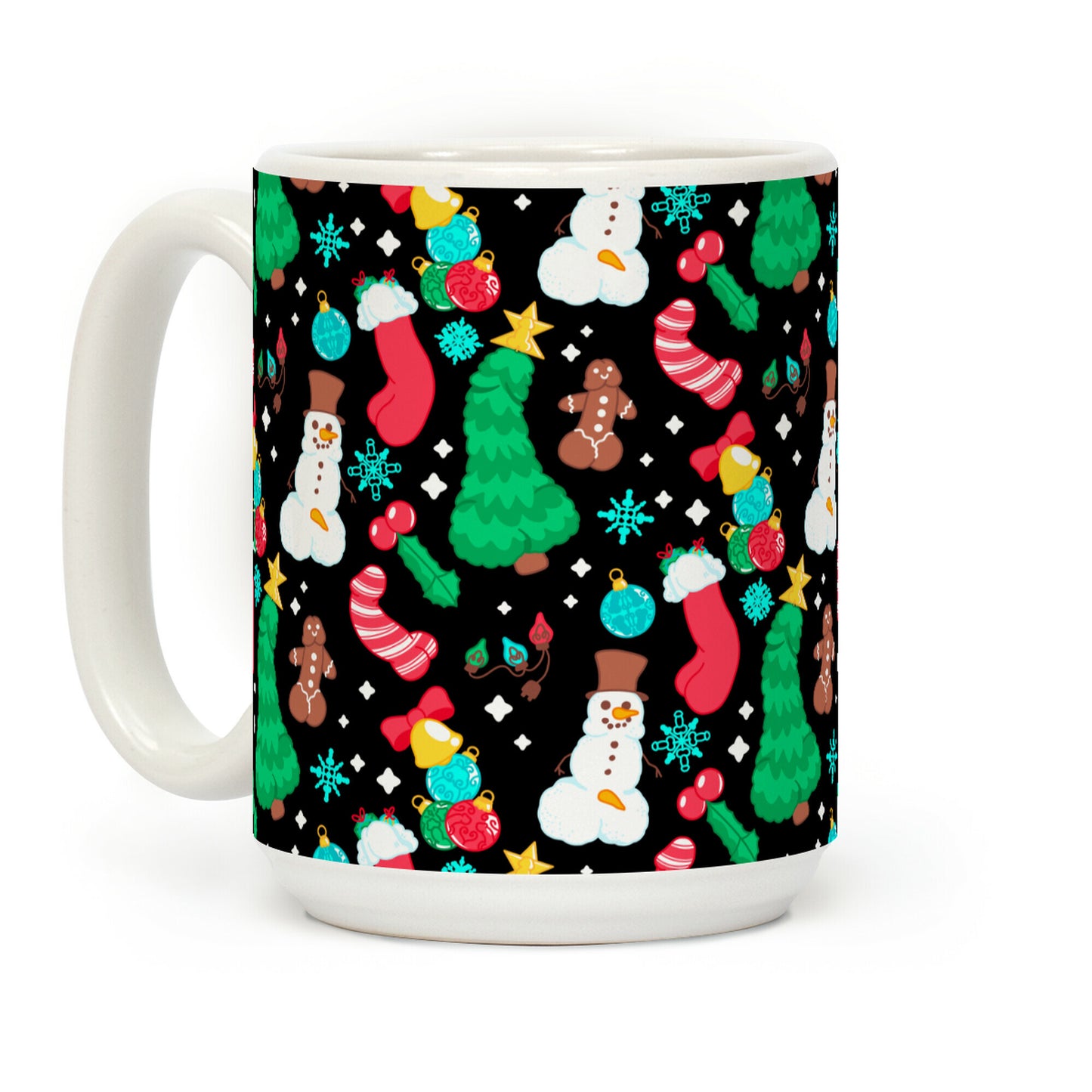 Christmas Peens Pattern Coffee Mug