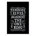 Feminist Elves Against the One Ring Garden Flag
