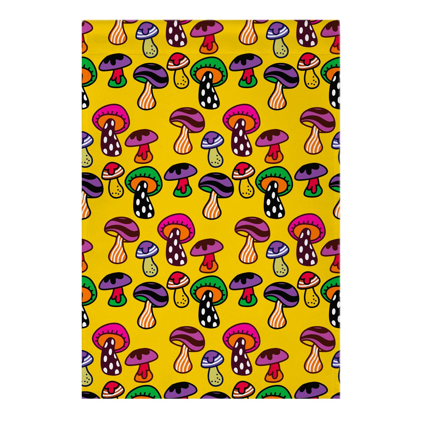 Funky Mushroom Pattern Garden Flag