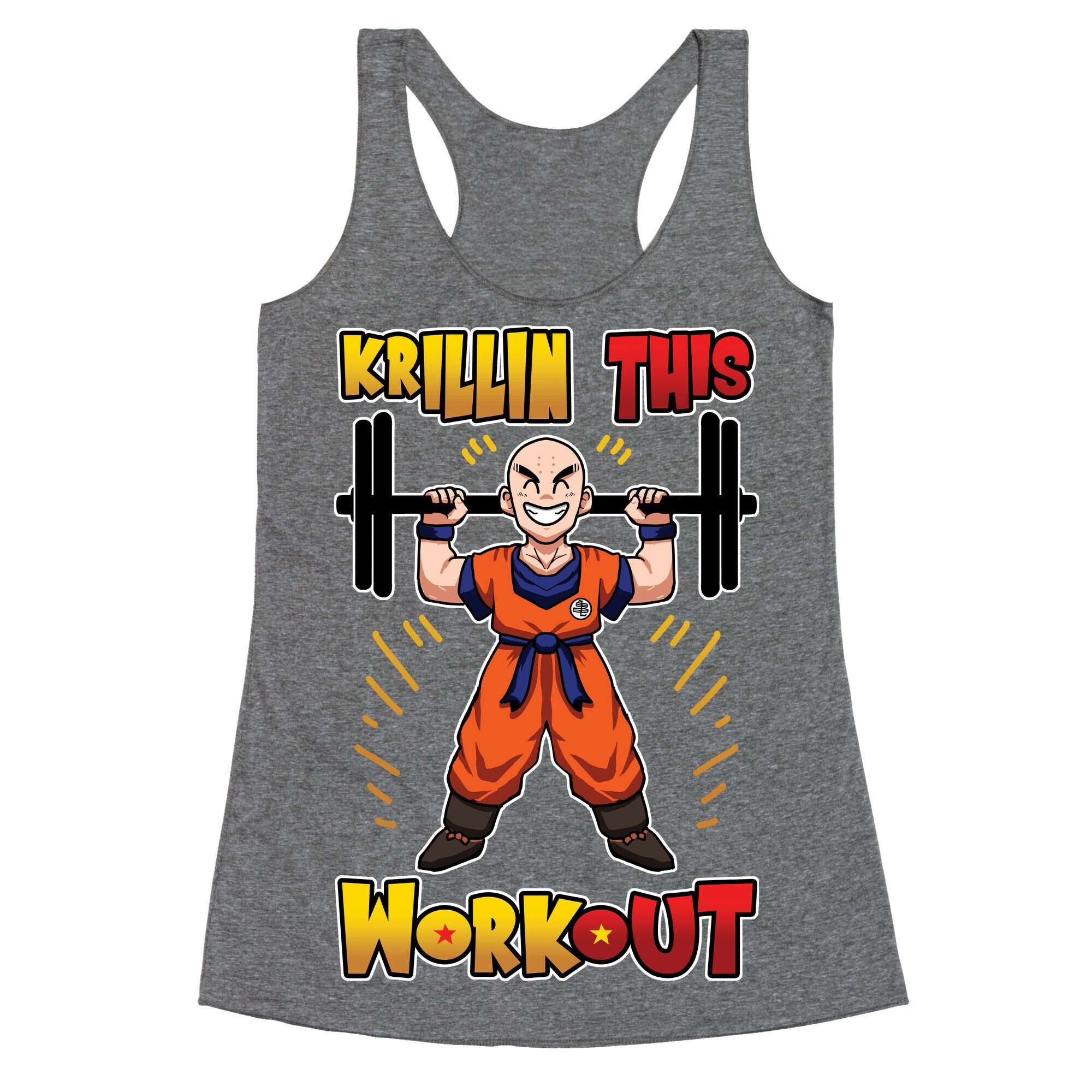 Krillin This Workout Racerback Tank