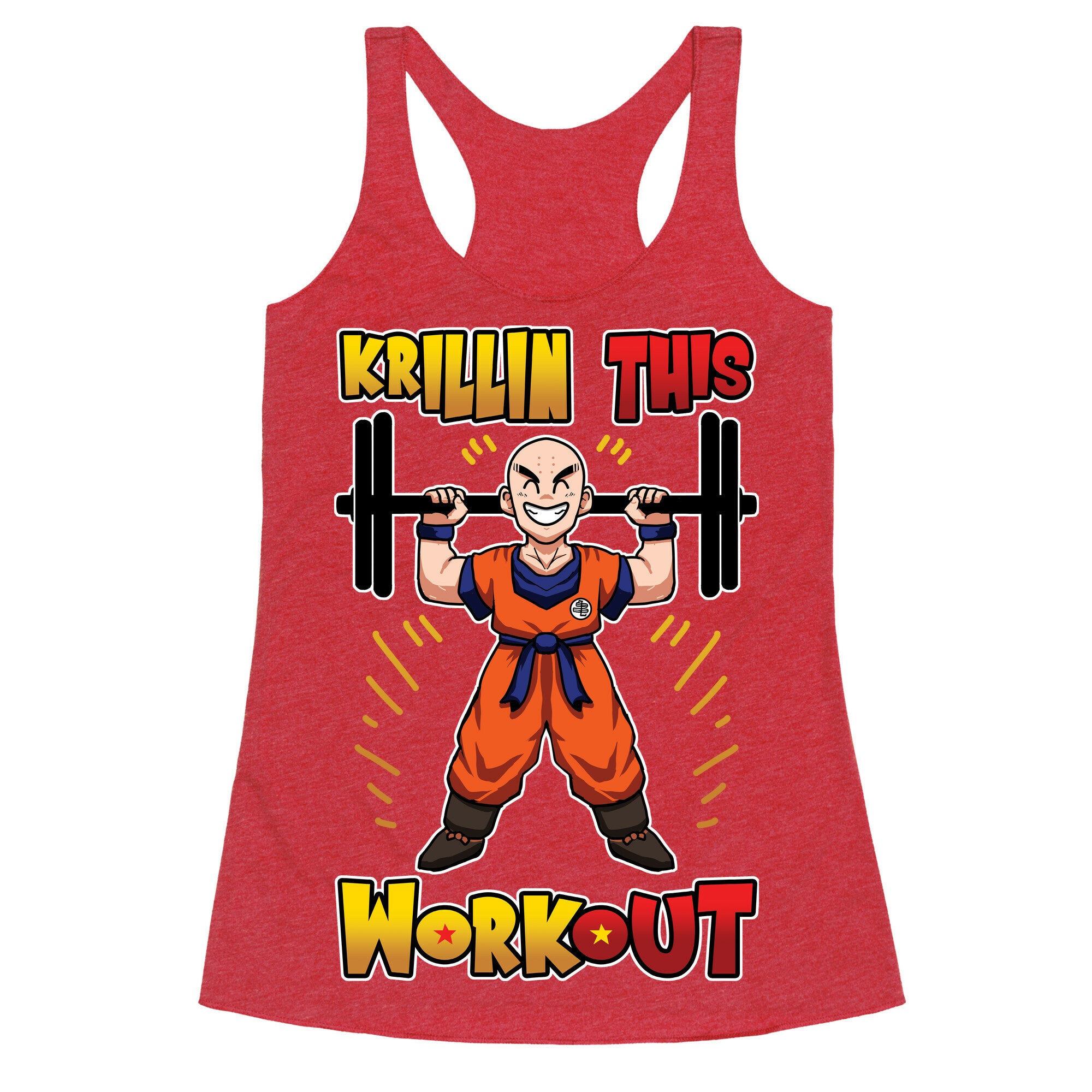 Krillin This Workout Racerback Tank