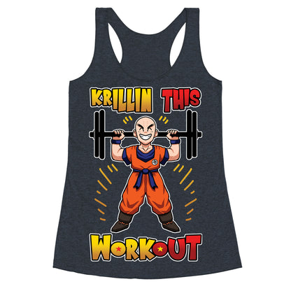 Krillin This Workout Racerback Tank