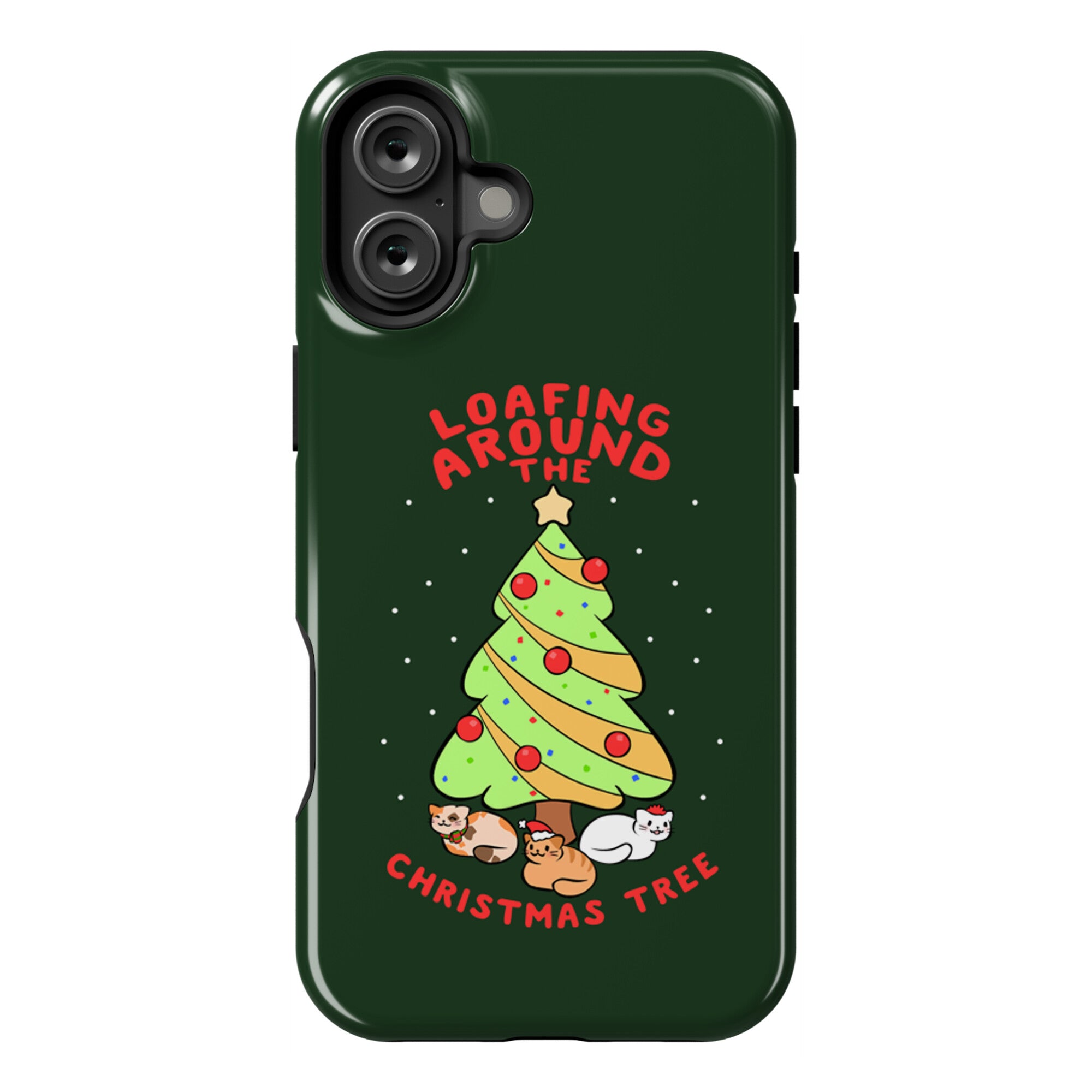 Loafing Around The Christmas Tree Phone Case