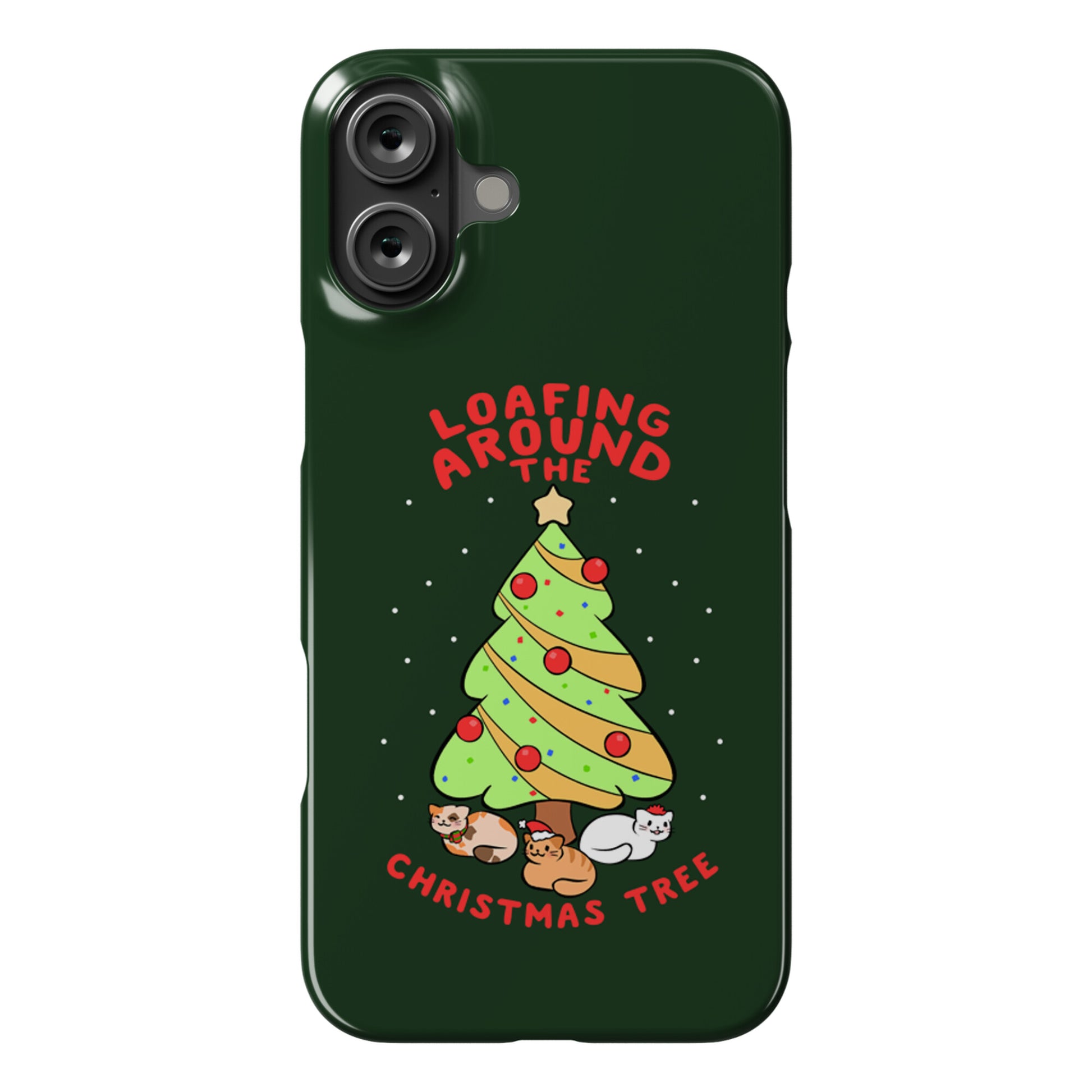 Loafing Around The Christmas Tree Phone Case