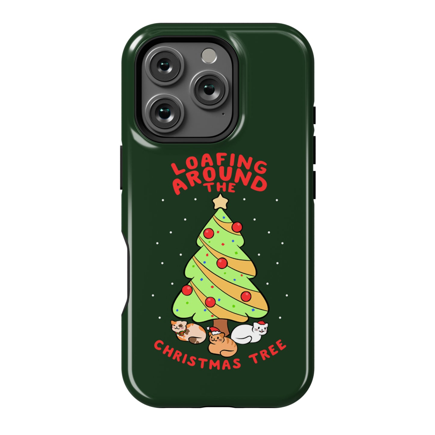 Loafing Around The Christmas Tree Phone Case