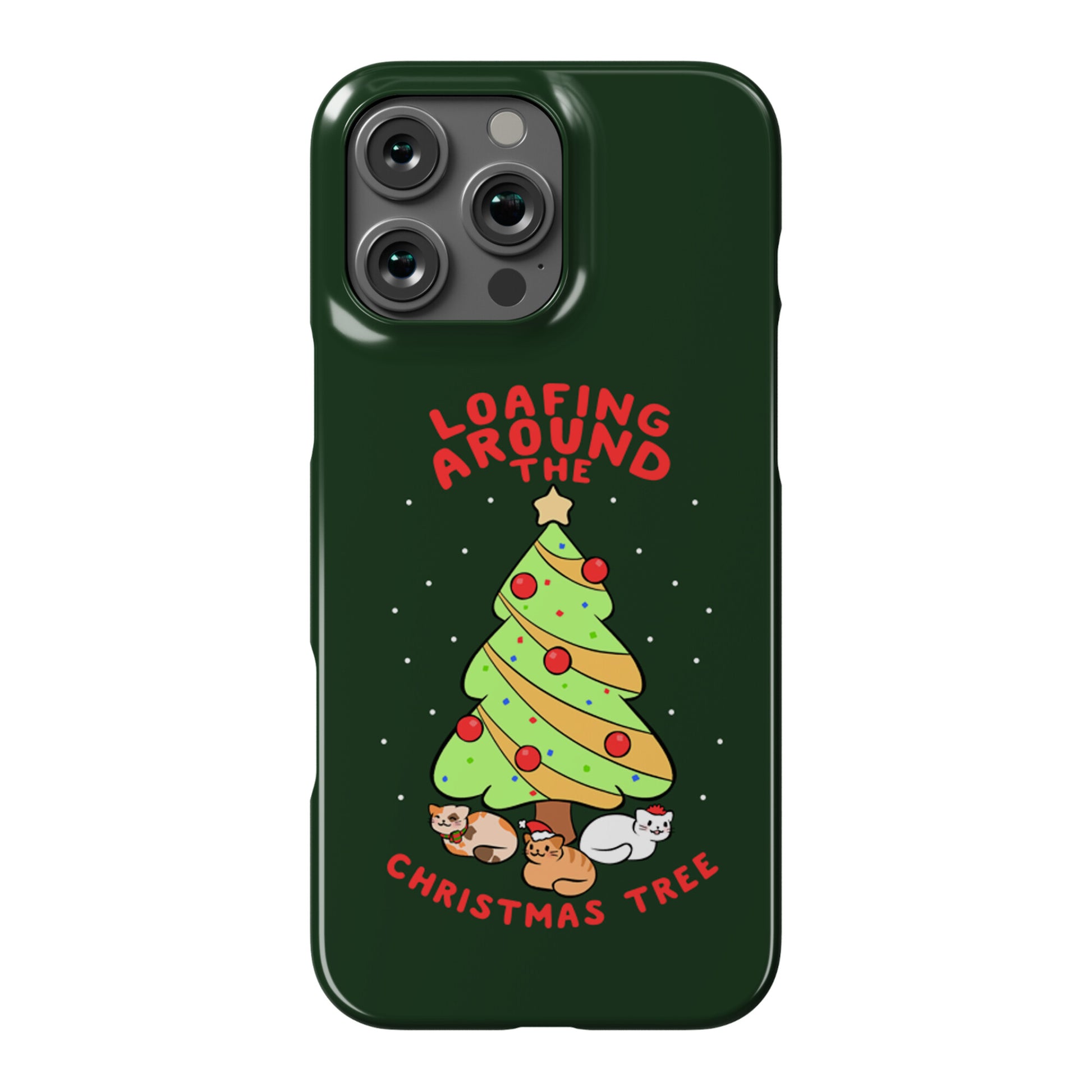 Loafing Around The Christmas Tree Phone Case