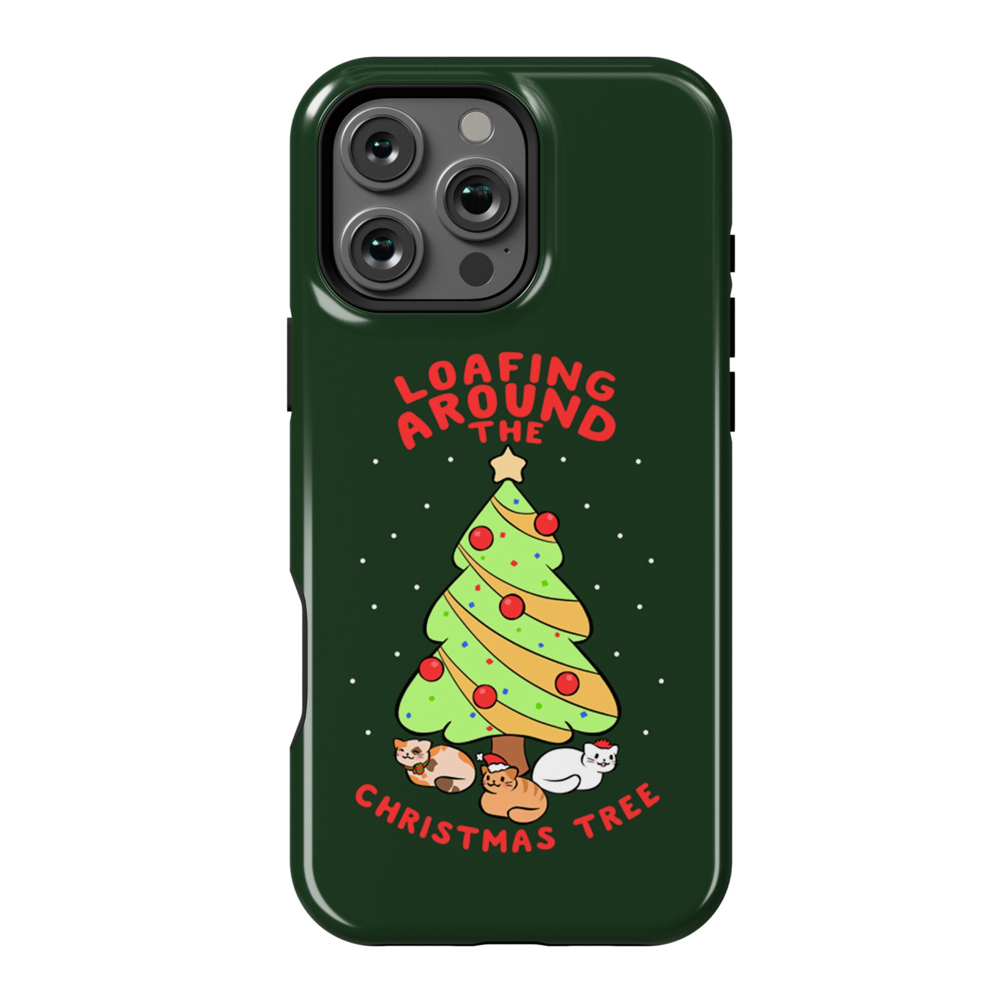 Loafing Around The Christmas Tree Phone Case
