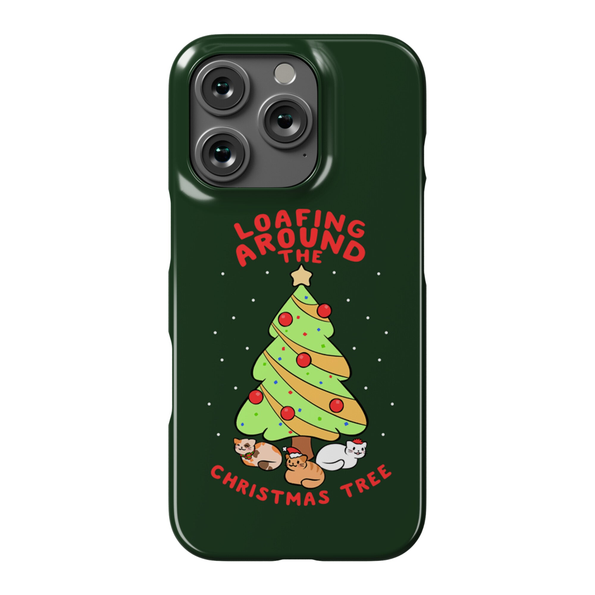 Loafing Around The Christmas Tree Phone Case