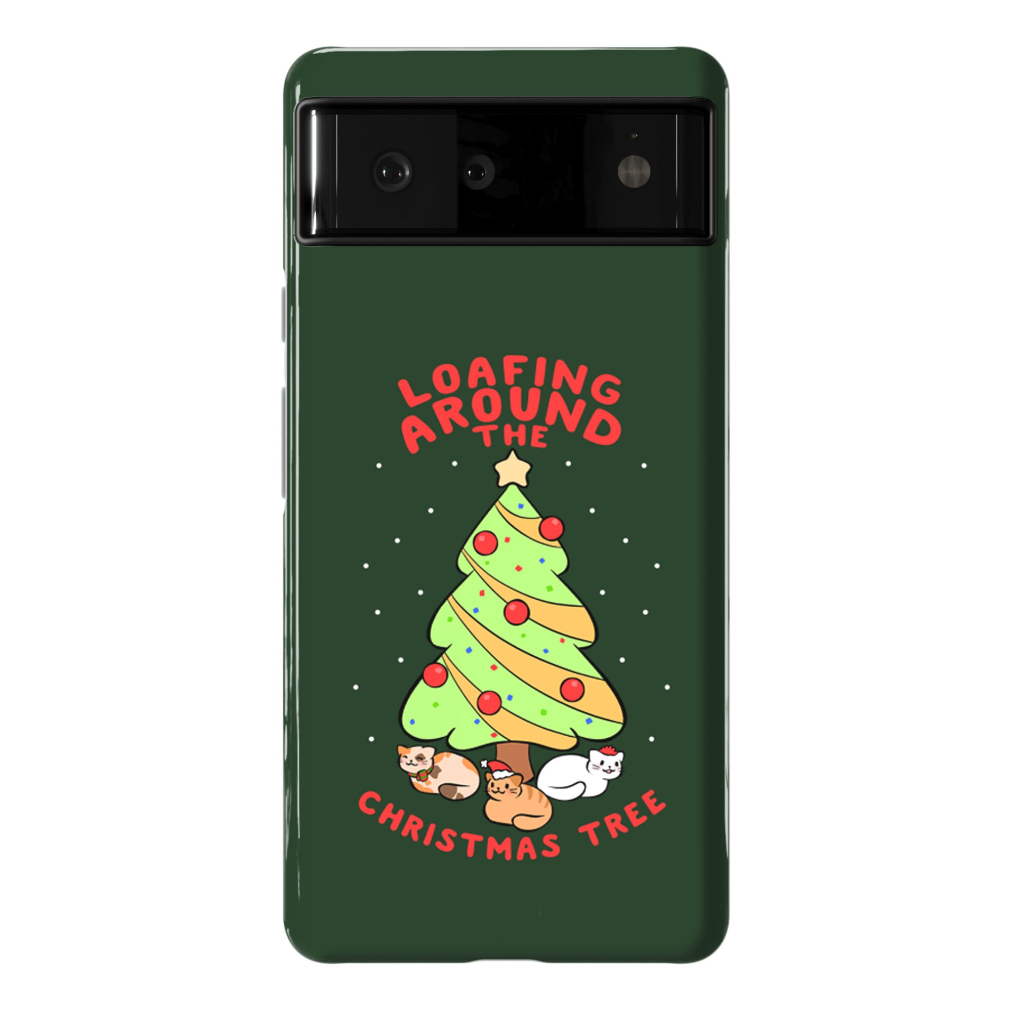 Loafing Around The Christmas Tree Phone Case