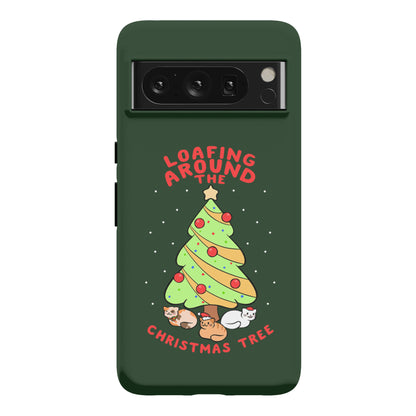 Loafing Around The Christmas Tree Phone Case