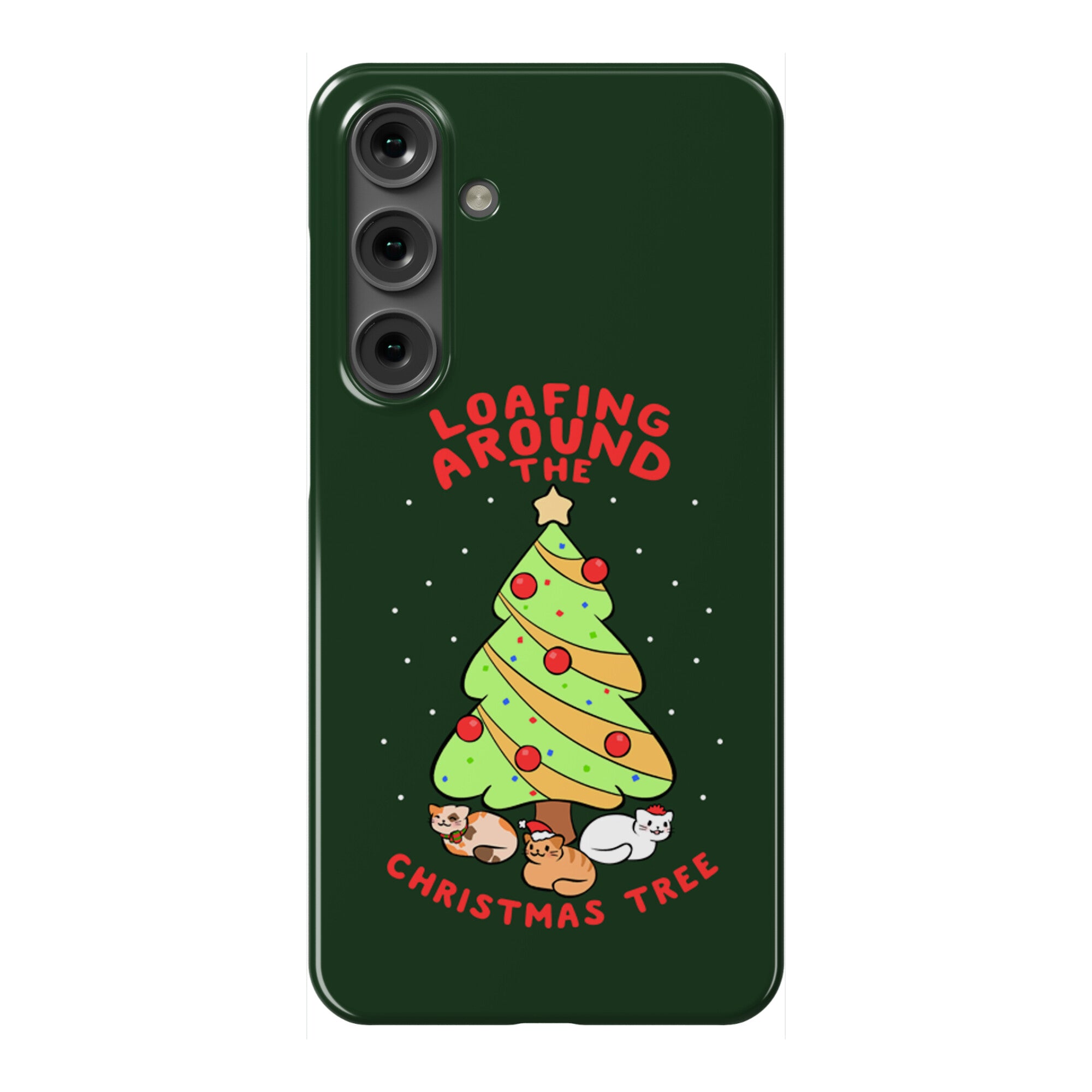 Loafing Around The Christmas Tree Phone Case
