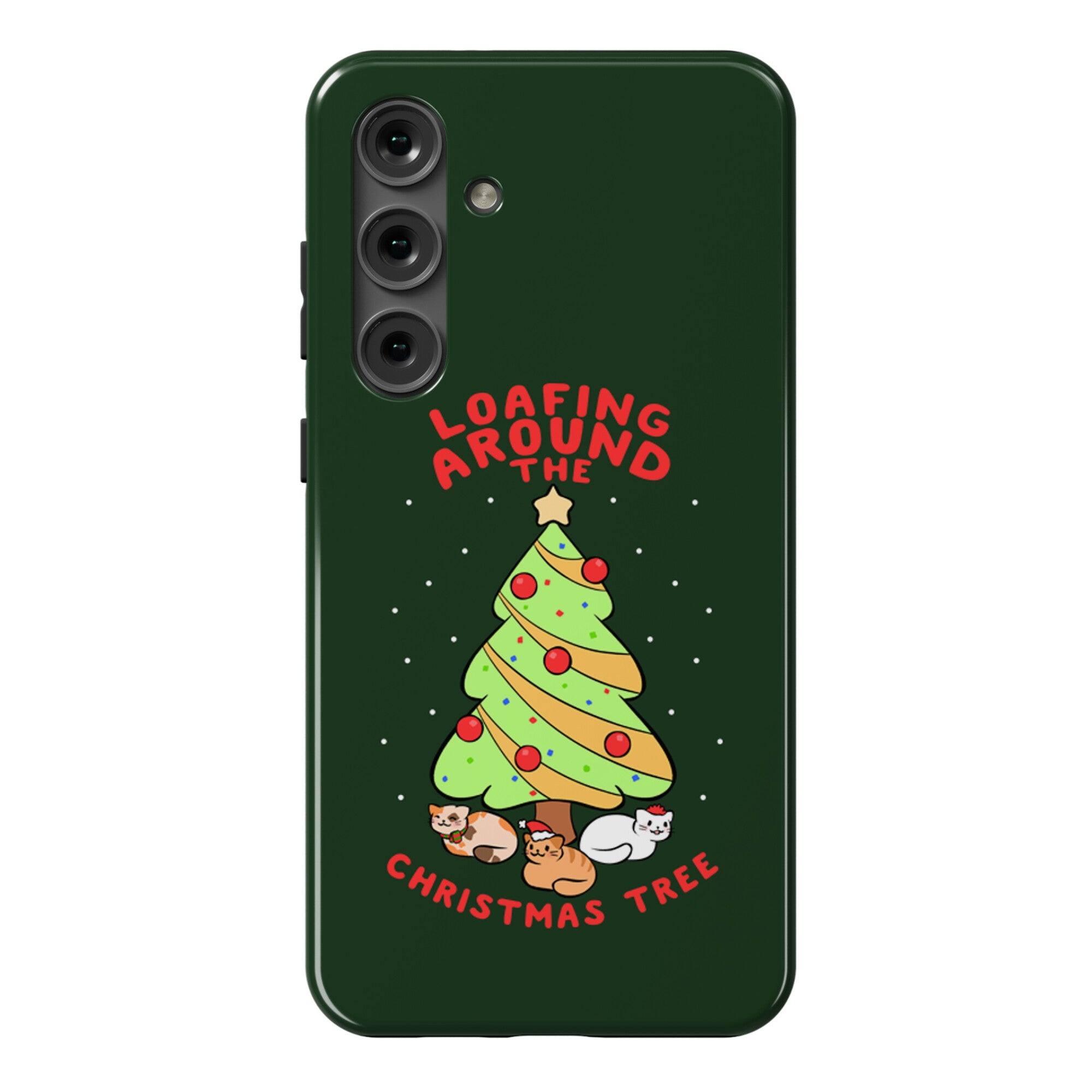 Loafing Around The Christmas Tree Phone Case