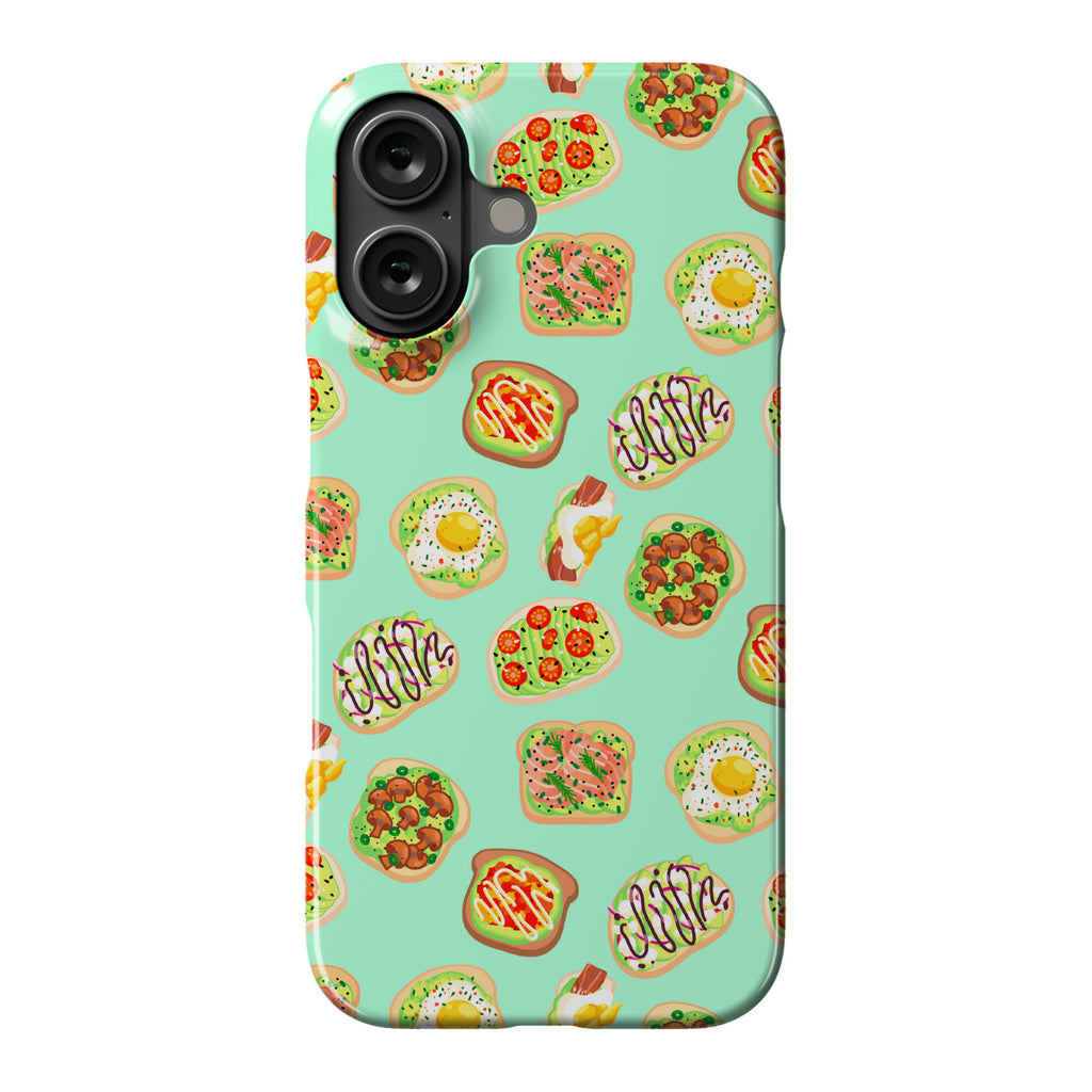 Avocado Toast Pattern Phone Case