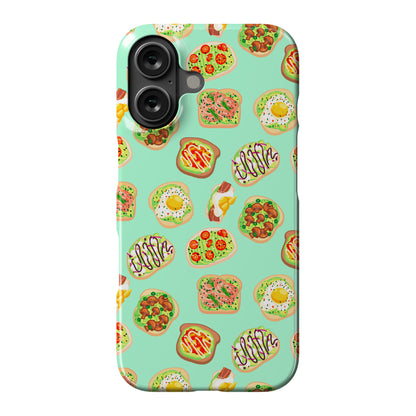 Avocado Toast Pattern Phone Case