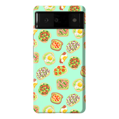 Avocado Toast Pattern Phone Case