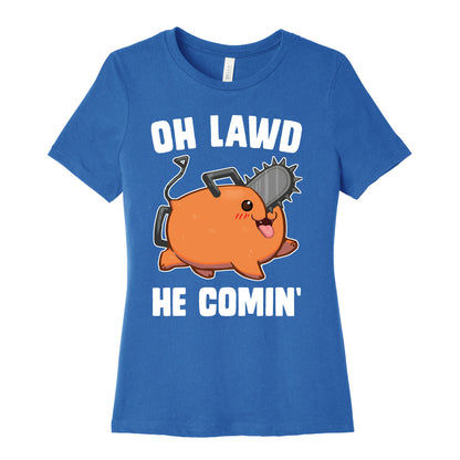 Oh Lawd He Comin' Pochita Women's Cotton Tee