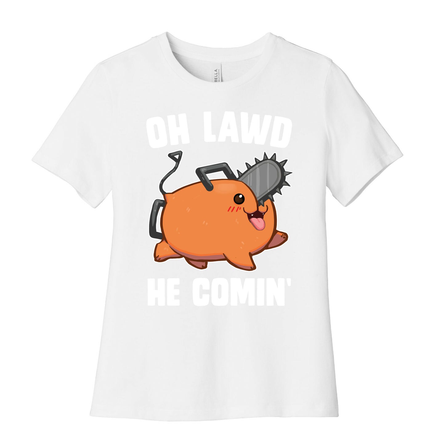 Oh Lawd He Comin' Pochita Women's Cotton Tee