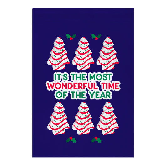 It's the Most Wonderful Time of the Year (Holiday Tree Cake Time) Garden Flag