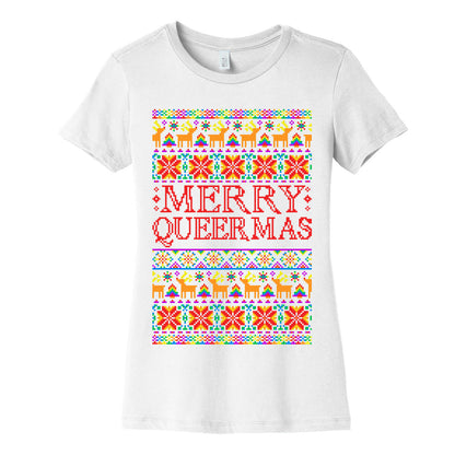 Merry Queermas Gay Pride Christmas Sweater Women's Cotton Tee