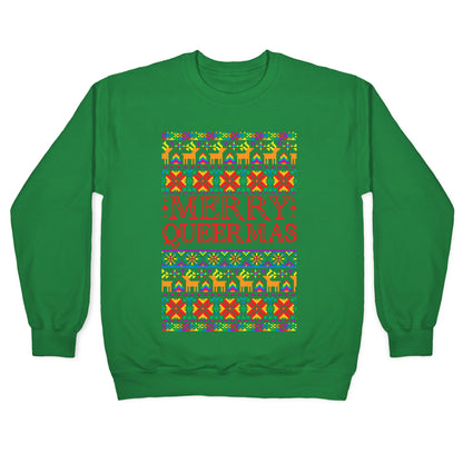 Merry Queermas Gay Pride Christmas Sweater Crewneck Sweatshirt